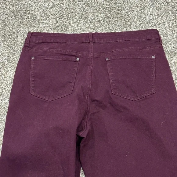 Gloria Vanderbilt 16 XL 1X Jeans Denim Wine Stretch Slimming Rail Straight - Picture 7 of 11